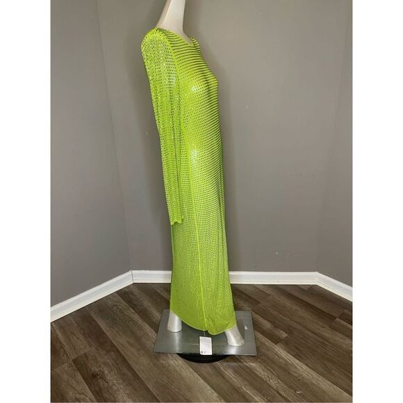 SELF-PORTRAIT Crystal-embellished jersey midi dress - Picture 6 of 9